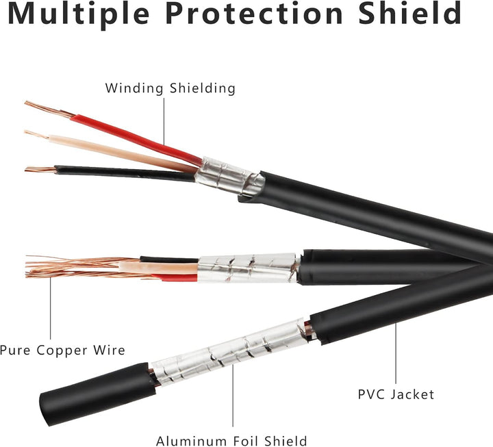 Auto Cinch Kabel/Kabelsatz Optional DC Netzanschluss 2 in 2 für Rückfahrkamera CCTV LED 20M/66FT RCA