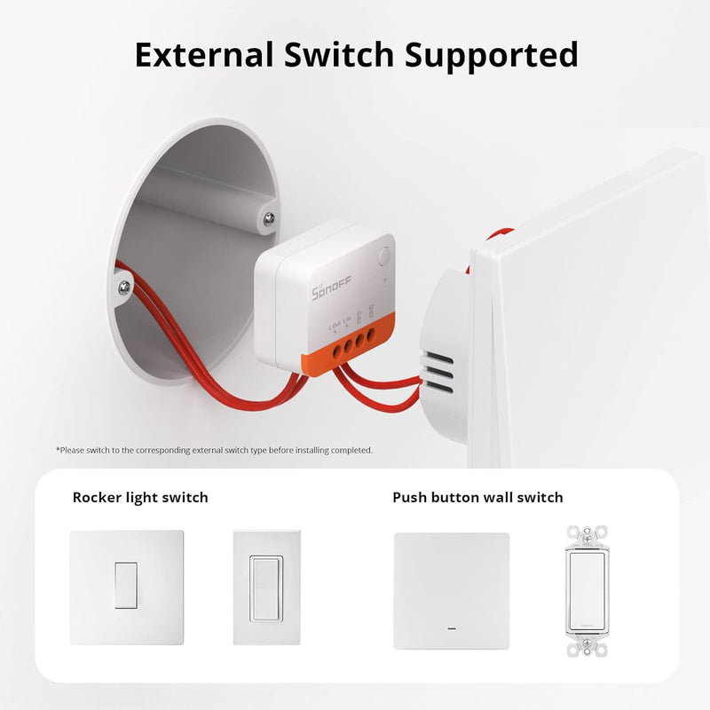 SONOFF ZBMINIL2 Zigbee Smart Schalter,4 Stück 2 Way Smart Switch(Kein Neutralleiter Erforderlich),Sm