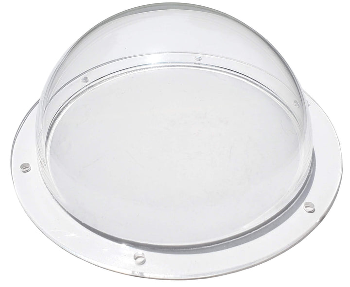 Supreme Tech Acryl-Dome/Kunststoff Hemisphere - Clear - 127mm Durchmesser, 12.7mm Flansch mit vorgeb