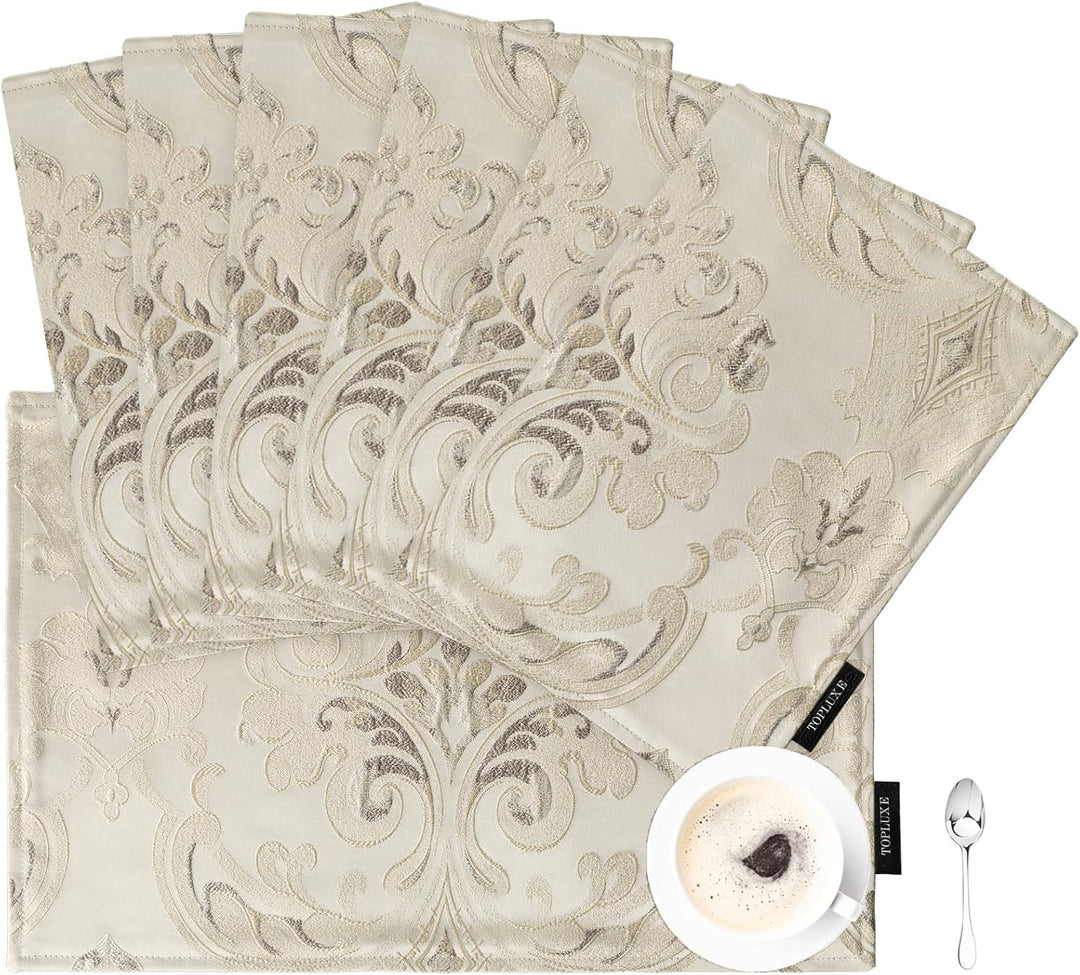 TOPLUXE Placemats 30x45cm, Table Mats for Dining Room/Restaurant/Banquet/Festival Decoration (Set of