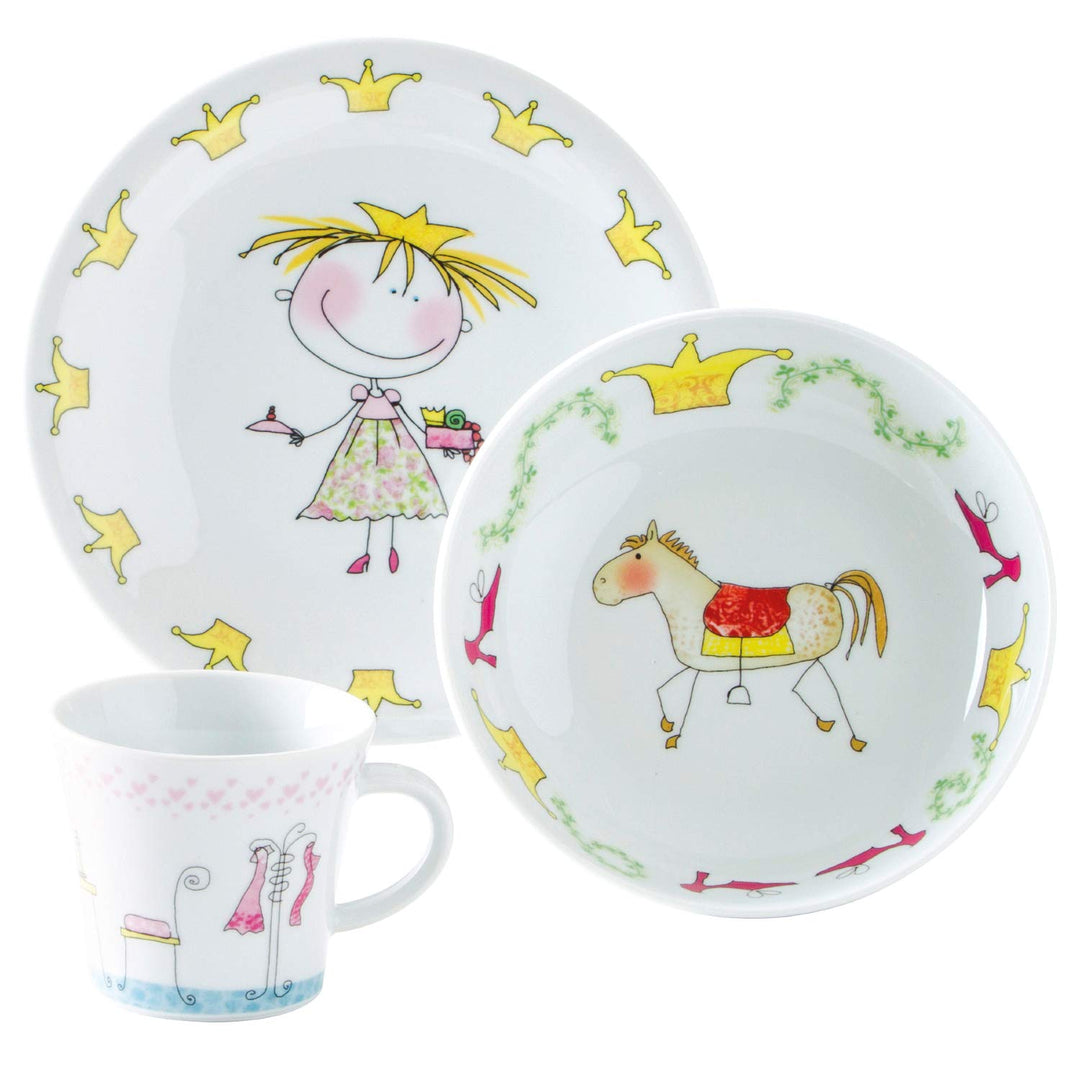 KAHLA 32D200O76645C Kids Märchenprinzessin Porzellan Kindergeschirr-Set Mädchen Geschirr-Set bunt ru