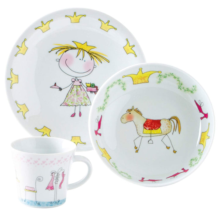 KAHLA 32D200O76645C Kids Märchenprinzessin Porzellan Kindergeschirr-Set Mädchen Geschirr-Set bunt ru