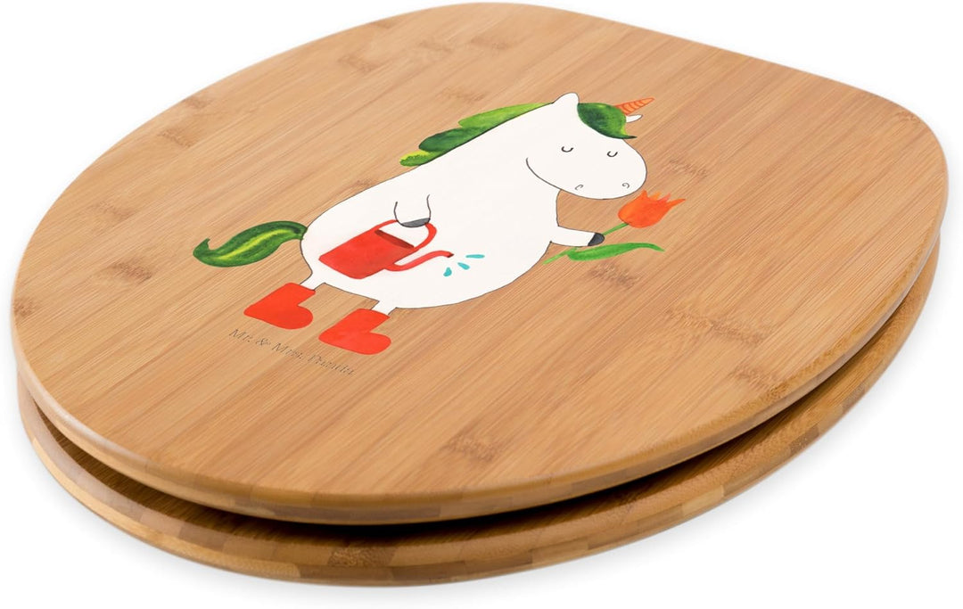 Mr. &amp; Mrs. Panda Motiv WC Sitz Einhorn Gärtner - Geschenk, Klobrille, Klodeckel, Giesskanne, Unicorn