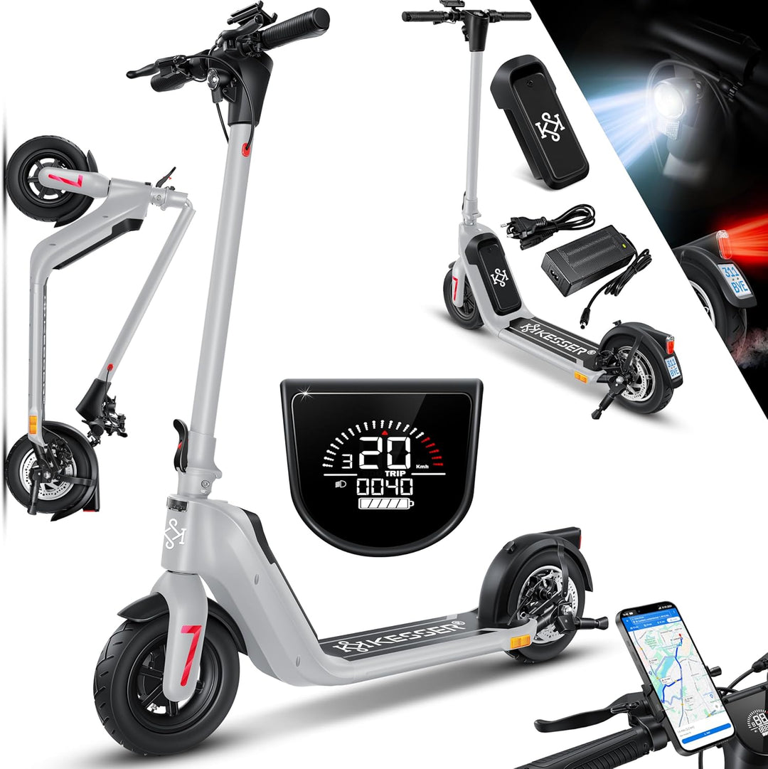 KESSER E-Scooter mit Strassenzulassung 40km Reichweite Faltbarer Elektro 36V / 10 Ah Batterie Roller