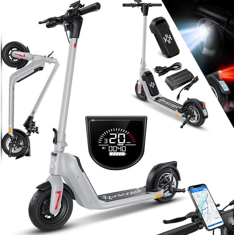 KESSER E-Scooter mit Strassenzulassung 40km Reichweite Faltbarer Elektro 36V / 10 Ah Batterie Roller