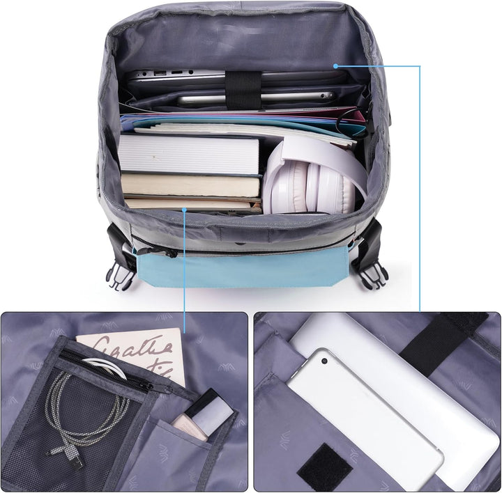 YAMTION Rucksack Schule Damen Herren,Schultasche Teenager Jungen Schulranzen Mädchen für Uni Freizei