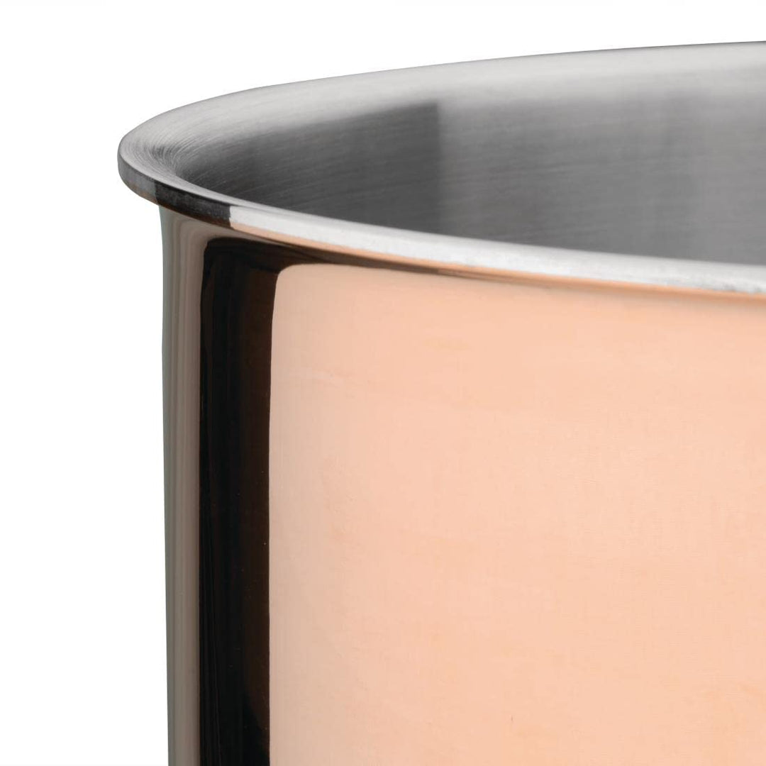 Vogue Tri Wall Copper Stielkasserolle 180 mm/2,3 Liter, Material: Aluminium/Stahl/Kupfer, dreiwandig