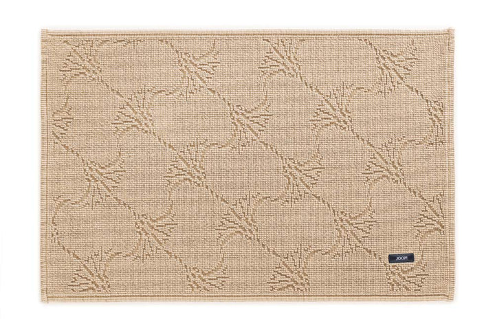 Joop! Badteppich New Cornflower 70 x 120 cm Farbe Sand 100% Baumwolle Florhöhe 6 mm Form eckig edle