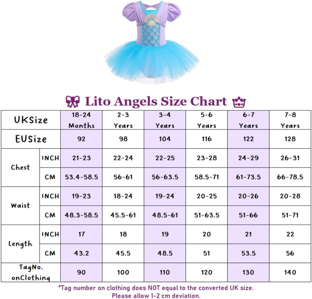 Lito Angels Prinzessin Ballettkleid Ballerina Kostüm Ballett Kleid für Kinder Mädchen, Tanzkleid Bal