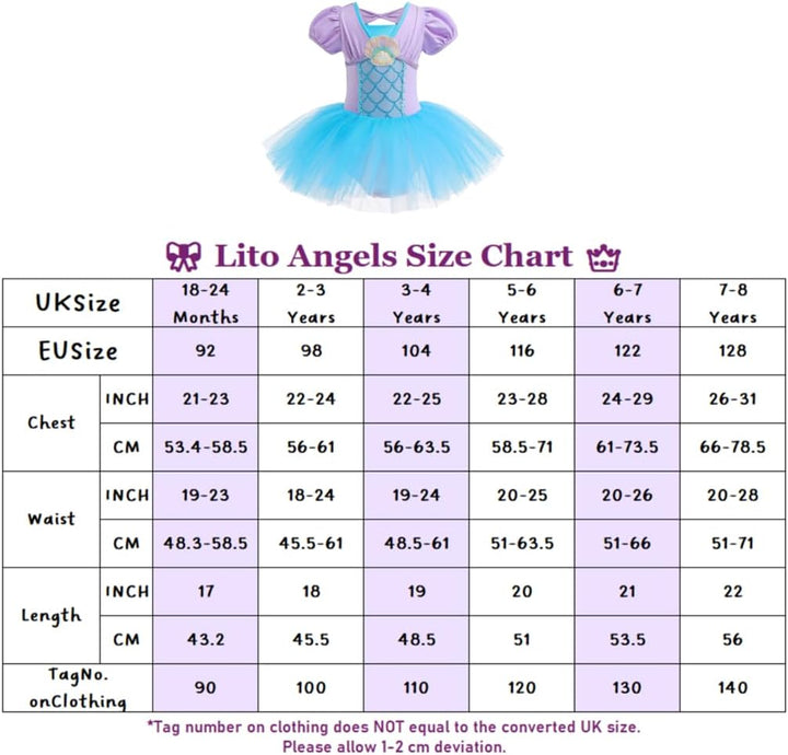 Lito Angels Prinzessin Ballettkleid Ballerina Kostüm Ballett Kleid für Kinder Mädchen, Tanzkleid Bal