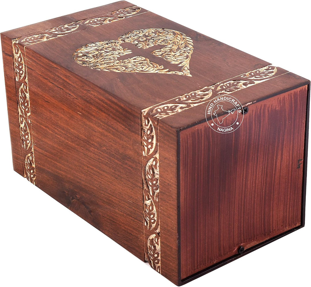Rosewood Urnen für menschliche Asche für Erwachsene, gross – Holzurne für Columbarium – Beerdigungsu