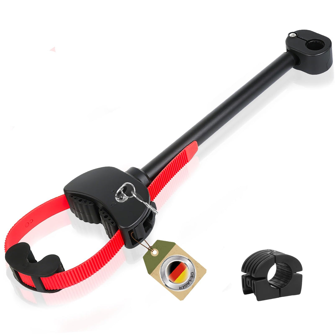 Verstellbar Strap Rahmenhalter 42CM Lang, Alu Rahmenhalter Fahrradträger für E-Bike/Fahrrad, Abschli