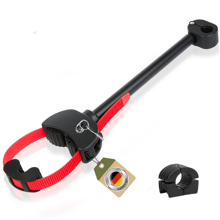 Verstellbar Strap Rahmenhalter 42CM Lang, Alu Rahmenhalter Fahrradträger für E-Bike/Fahrrad, Abschli