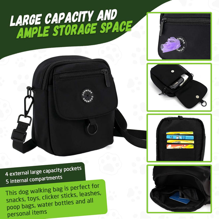 COOWONE Wasserdichte Hundeleckerli-Tasche, Hohes Volumen Hundespaziergang Tasche,Kompakt und leicht