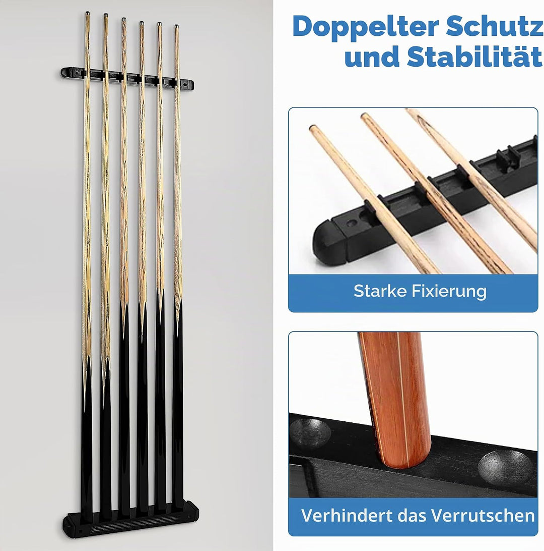 Billard Queue Halterung Holz Billard Stick Halter Wandhalterung Snooker Queue Regal Langlebig Queues
