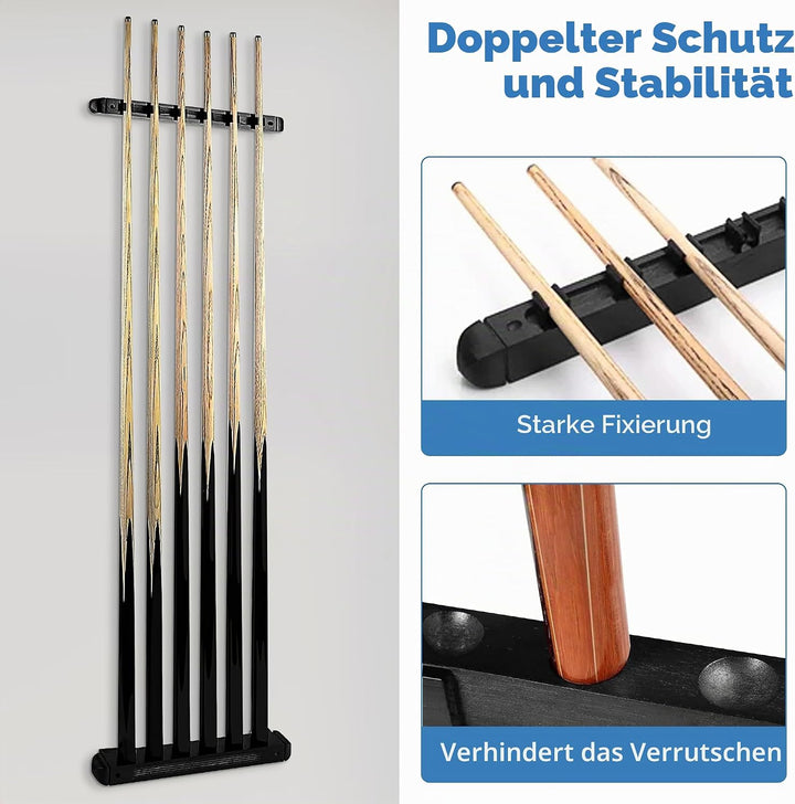 Billard Queue Halterung Holz Billard Stick Halter Wandhalterung Snooker Queue Regal Langlebig Queues
