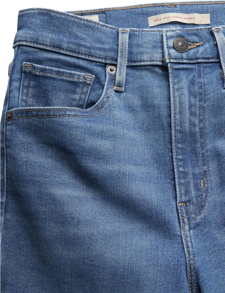 Levi's Damen Mile High Super Skinny Jeans 16 Dark Indigo Worn in, 16 Dark Indigo Worn in