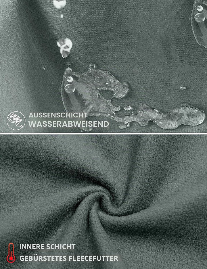 Little Donkey Andy Softshelljacke für Herren mit abnehmbarer Kapuze, Fleecefutter und Wasserabweisen
