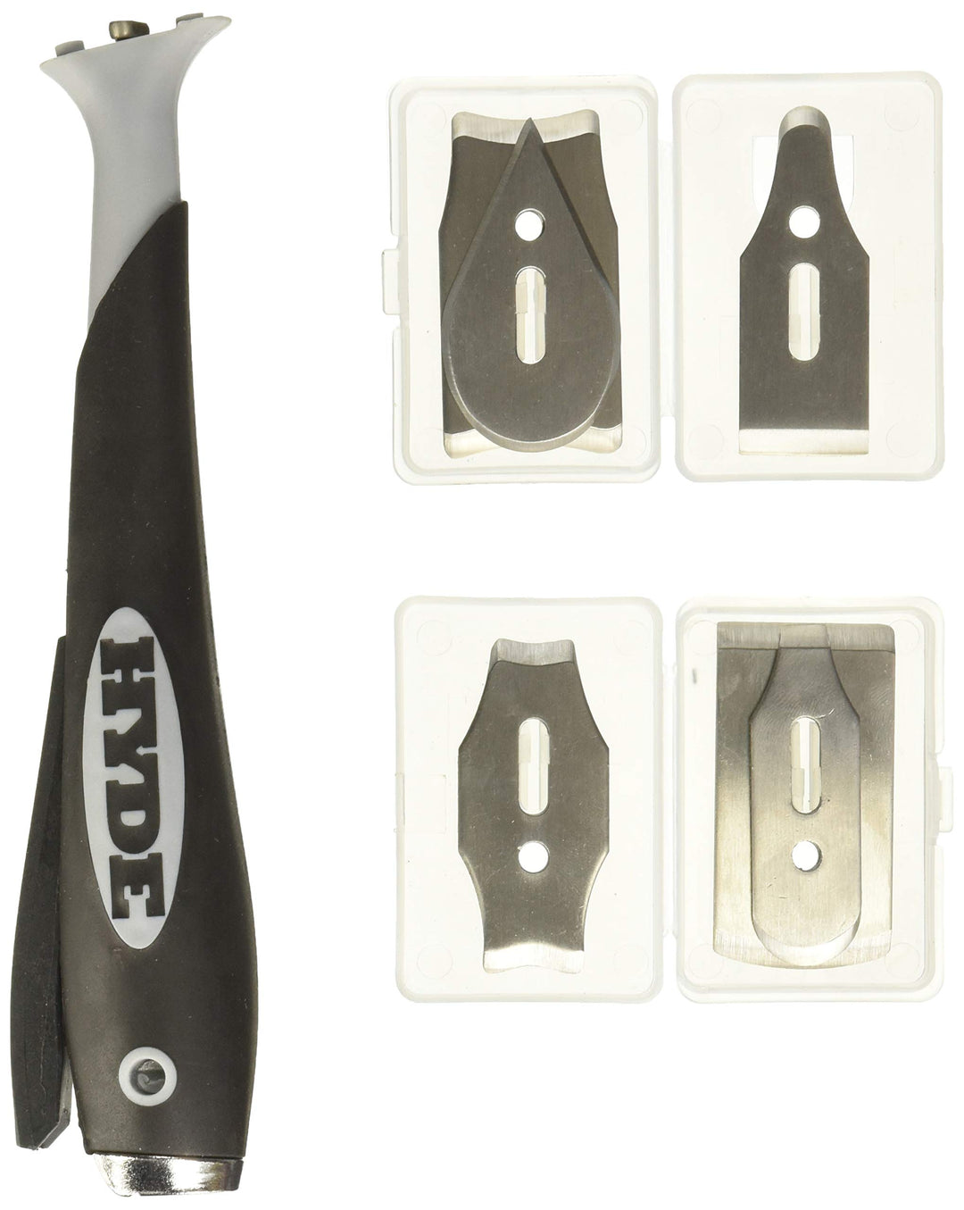 Hyde erhältlich Tools 10450 Konturenschaber mit 6 austauschbaren Klingen, multi, Konturenschaber