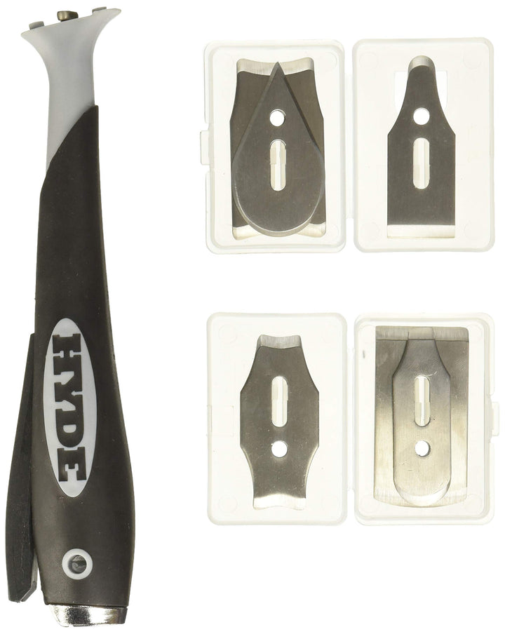 Hyde erhältlich Tools 10450 Konturenschaber mit 6 austauschbaren Klingen, multi, Konturenschaber