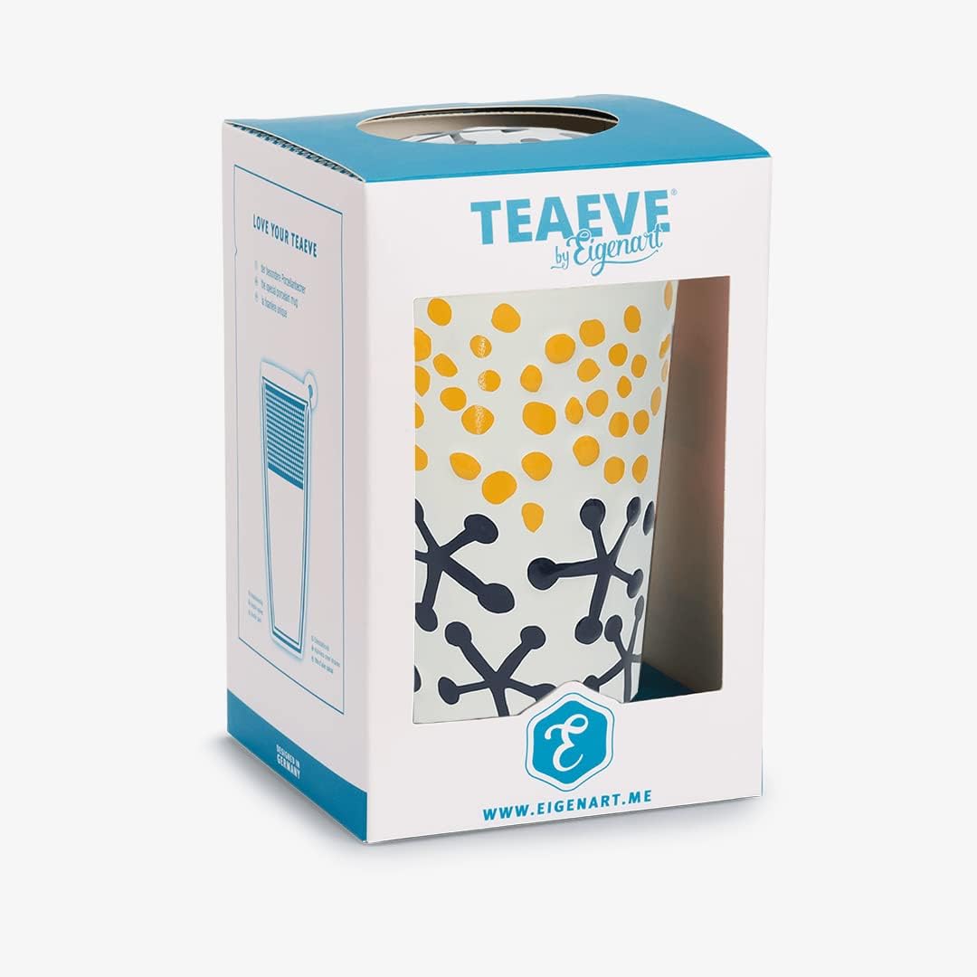 Eigenart TEAEVE® Teetasse, Becher mit Sieb und Deckel Potato Print im Geschenkkarton
