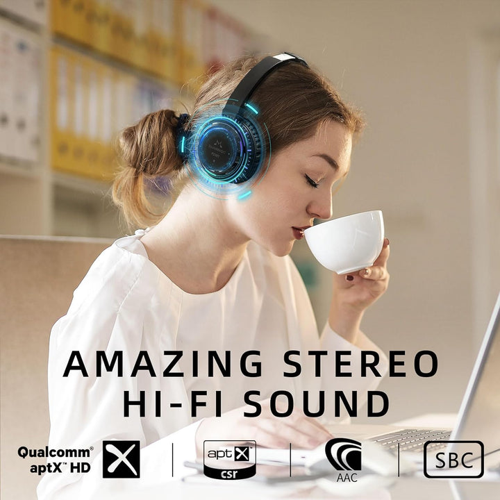 SoundMAGIC P23BT Handy On-Ear Bluetooth Headphones, CVC Noise Cancelling Microphone HiFi Sound Stabl