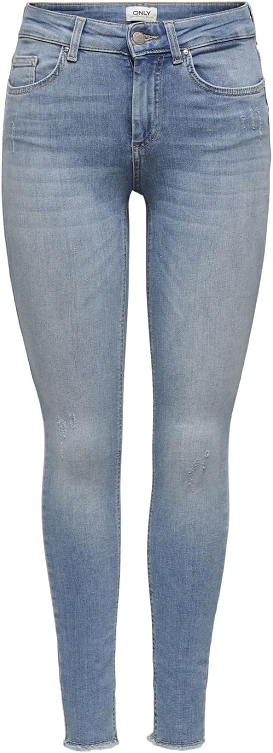 ONLY Damen Skinny Jeans XS Blau (Light Blue Denim), XS Blau (Light Blue Denim)