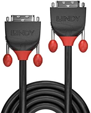 LINDY DVI-D Dual Link Kabel Black Line 2m, Weiss Lack Eiche Sonoma Spiegel, 2 m Schwarz 2 m, Schwarz