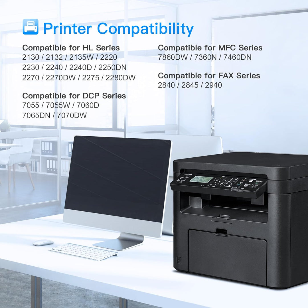 LxTek Toner TN2220 TN 2220 Kompatibel für Brother TN2220 TN-2010 für Brother MFC-7360N MFC-7460DN MF