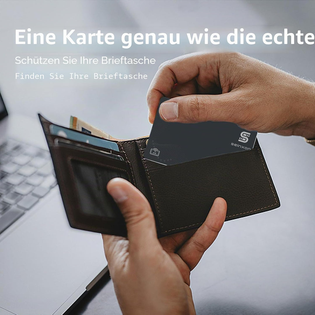 Wallet Finder RFID-Blockierkarte, IP68, Artikel-Tracker mit Ladeclip, Wiederaufladbar funktioniert m