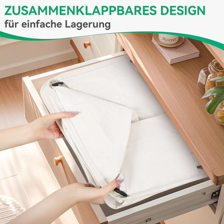 WOWLIVE Pfandflaschen Sammelbehälter 160L wit 2 fächer & 2 Tragetasche,Flaschensammler mit Loch Küch