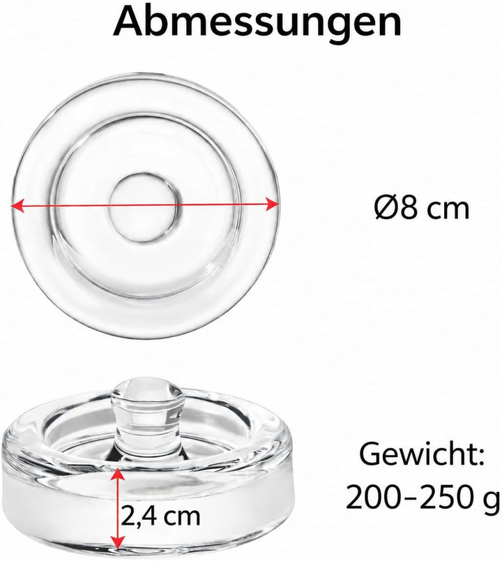 Fermentiergläser, je 1 L, eckige Glas-Fermentiergläser mit Glasgewicht für Sauerkraut, Kimchi, Pickl