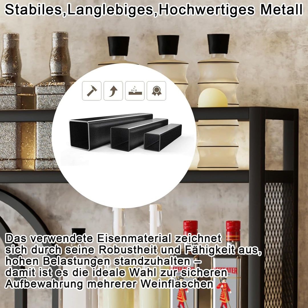 Premium Wandweinregal Metall | Modulare Weinflaschenhalterung | Modernes Weinlager Für Homebar, Küch