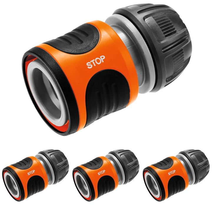 Gardena Wasserstop 13 mm (1/2 Zoll) und 15 mm (5/8 Zoll): Steckverbinder mit Aquastop, Powergrip, ho