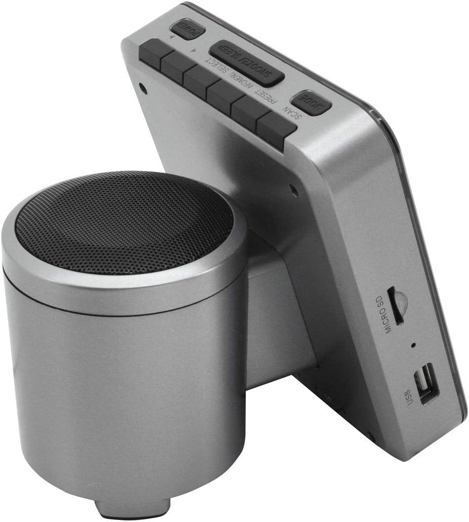 Soundmaster UR260SI Radiowecker DAB+, UKW AUX, Bluetooth®, USB Weckfunktion Grau