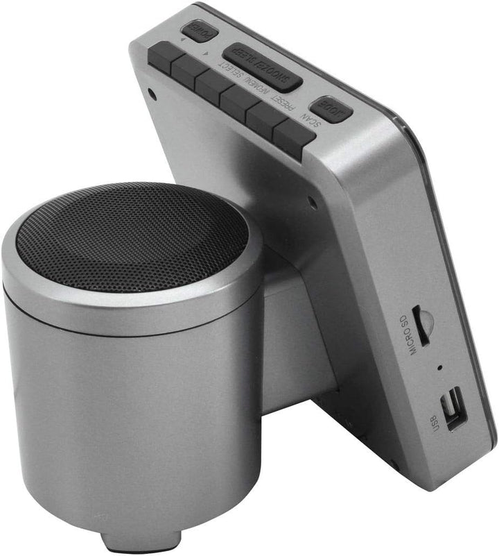 Soundmaster UR260SI Radiowecker DAB+, UKW AUX, Bluetooth®, USB Weckfunktion Grau