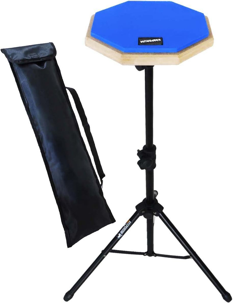 keepdrum DP-BL SET Practice Pad Blau mit Übungspadständer und Bag