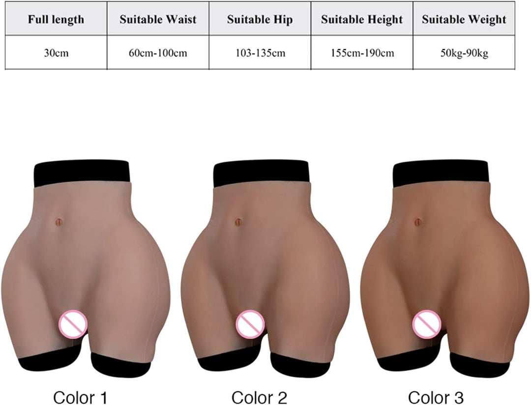 EQAIWUJIE Silikon Panty Big Butt Lifter Hip Enhancer Crossdressing Unterwäsche für Dragqueen Crossdr