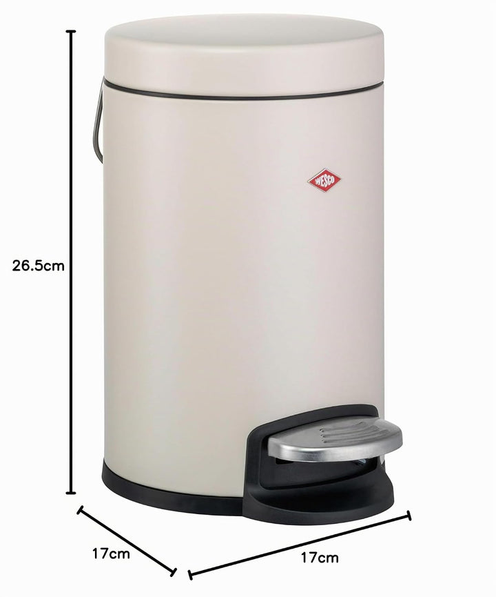 Wesco Kosmetikeimer 113 pulverbeschichtetes Stahl in der Farbe Sand mit einem Volumen von 3 Liter- m