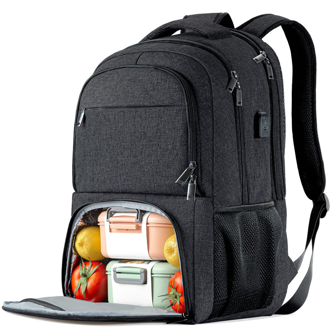 BIKROD Gross Lunch Schulrucksack Arbeit Rucksack 17.3 Zoll Laptop Rucksack mit USB Ladeanschluss Bus