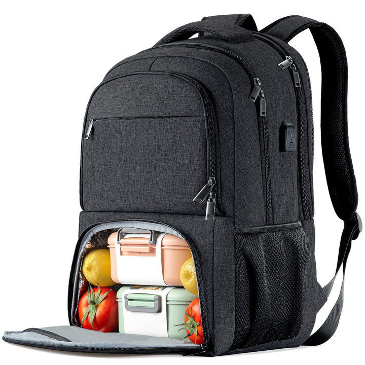 BIKROD Gross Lunch Schulrucksack Arbeit Rucksack 17.3 Zoll Laptop Rucksack mit USB Ladeanschluss Bus