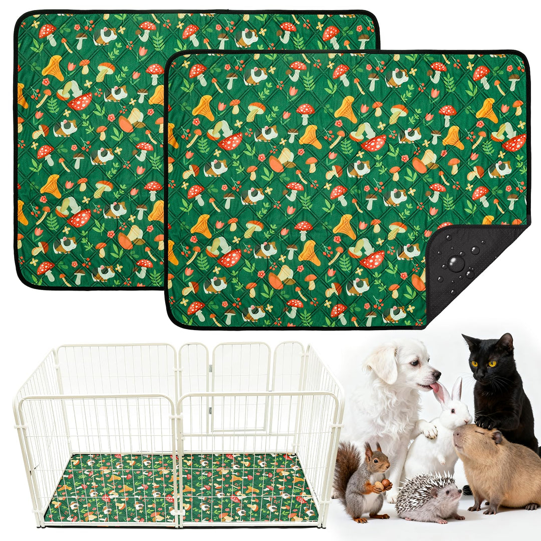 2 Stück PIPI Pads 90x70cm für Meerschweinchen, wasserdichte &amp; rutschfeste Unterlage mit 4 Lagen, sup