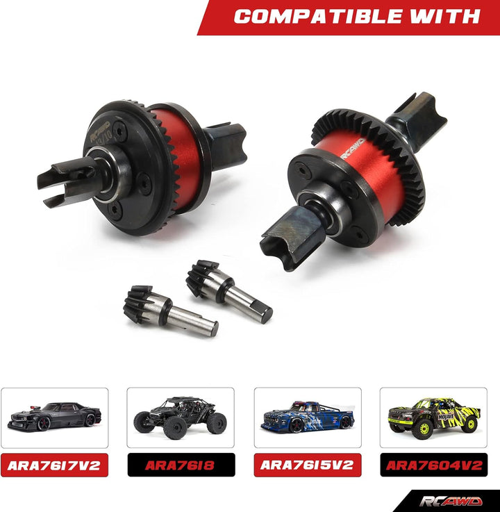 RCAWD Differential Active F/R Diff-Set für Arrma 1/7 Felony Limitless Infrktion Fireteam Mojave 6s U