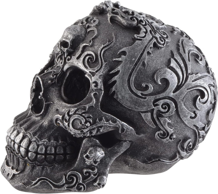 VOGLER Joh. Vogler GmbH Gothik Skull schwarzer Schädel mit silbernen Symbolen verziert