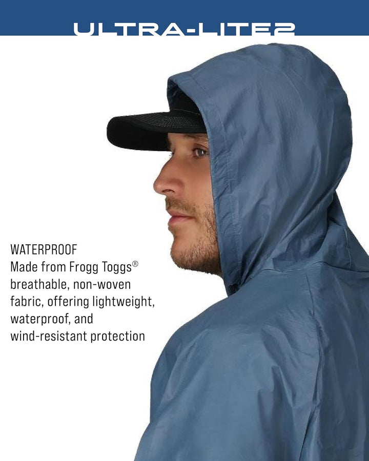 FROGG TOGGS Ultra-Lite Regenanzug für Damen, wasserdicht, atmungsaktiv M Blau, M Blau