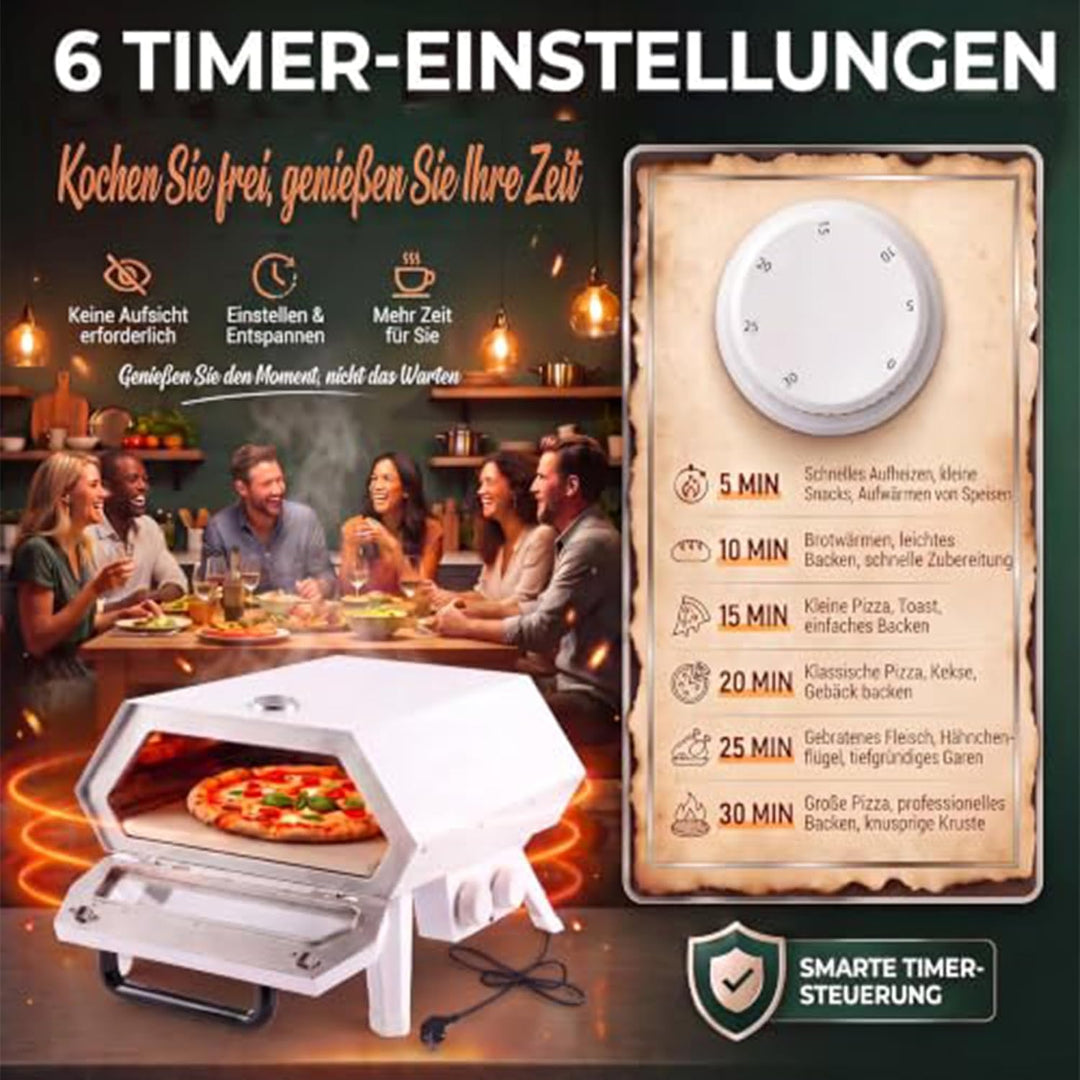 Pizzaofen Elektrisch für 12-Zoll-Pizzen