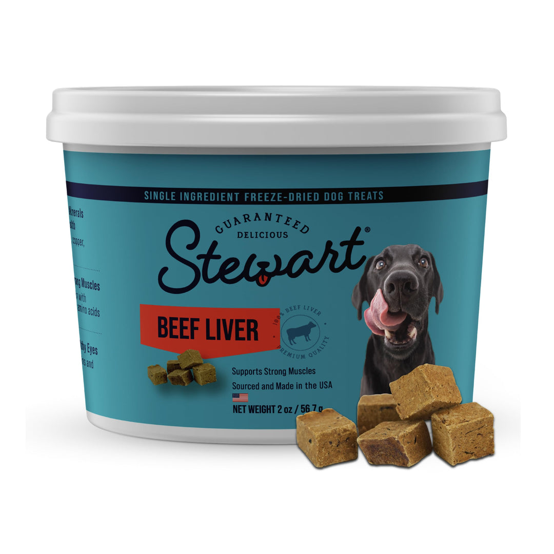 Stewart Gefriergetrocknete Hundeleckerlis, Rindleber, gesund, natürlich, einzelner Inhaltsstoff, get