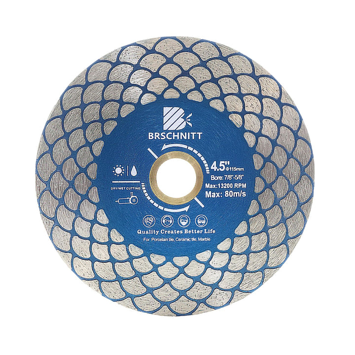 Diamant Trennscheibe 115mm - BRSCHNITT Doppelseitig zum Schneiden und Schleifen Granit Marmor Fliese