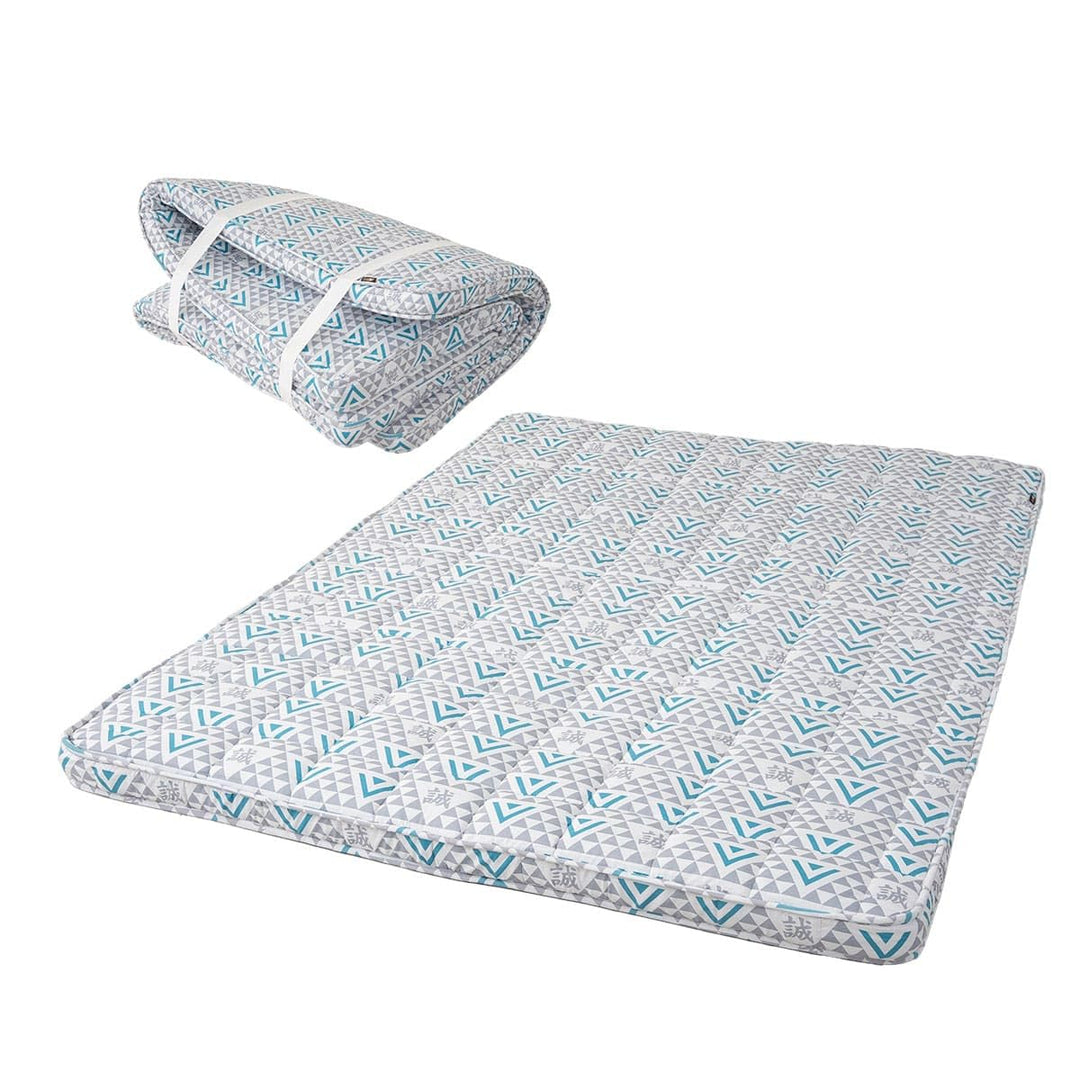 EMOOR Japanische Gepolsterte Futon Matratze Machi 160 x 202 cm Triangle-Grau (Shinsengumi Makoto), U