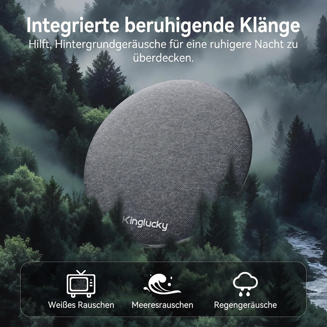 Kinglucky X50 Kissenlautsprecher Bluetooth Pillow Speaker für unter dem Kopfkissen, mit Weissem Raus